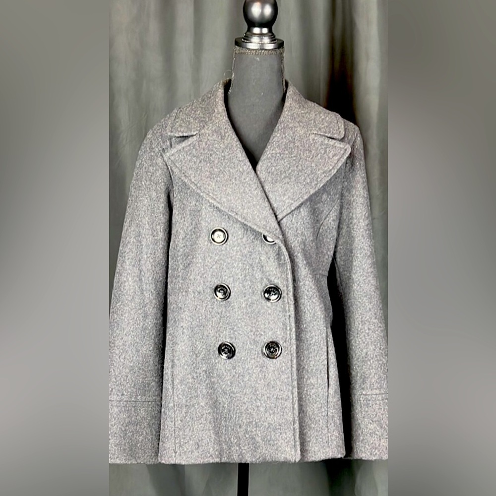 Michael Kors Wool Pea Coat . Dark grey.